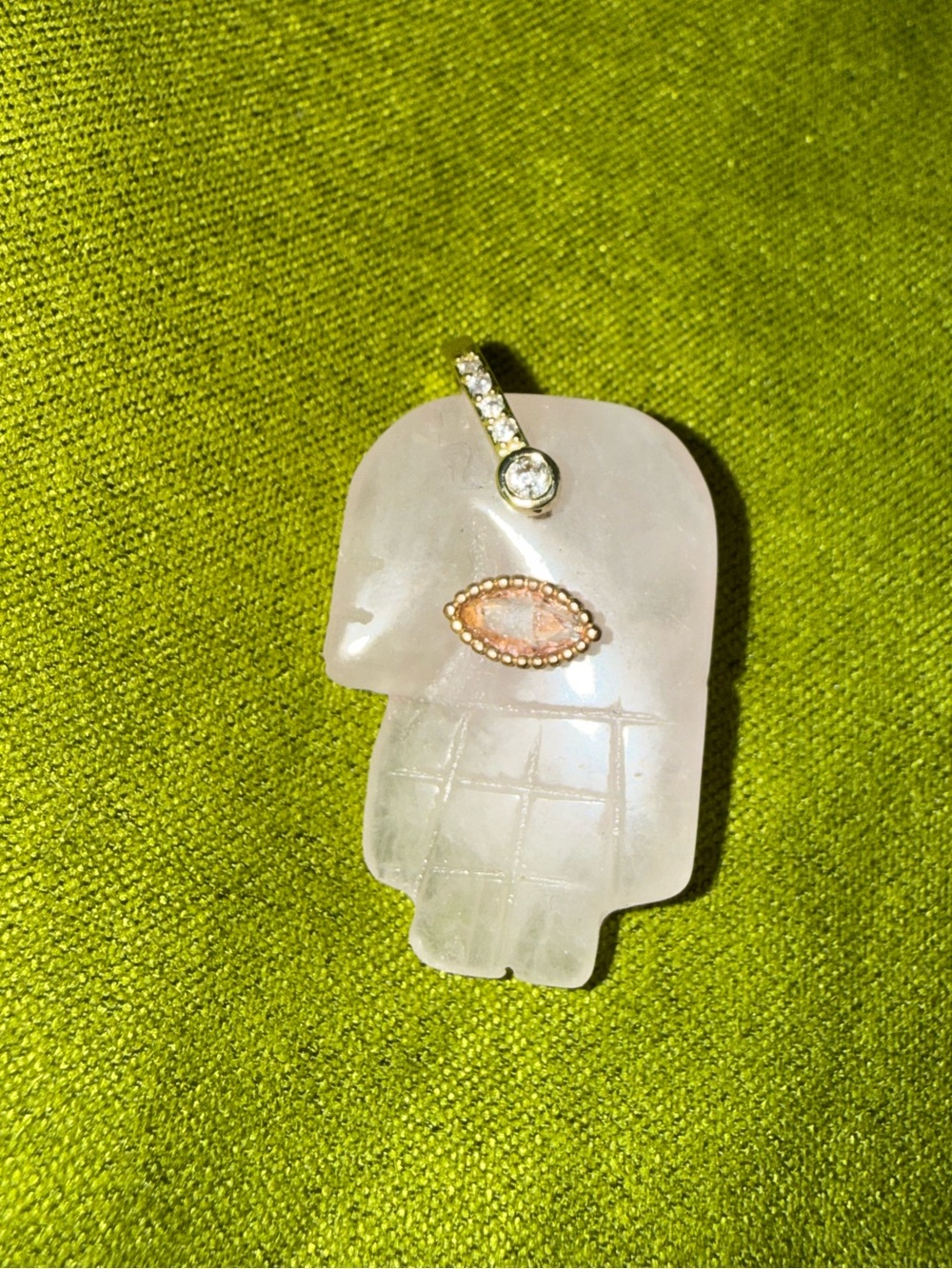 *NEW*Vault*Freida Rothman*Rose Quartz Hamsa Pendant